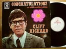 Cliff Richard - Congratulations - GERMAN orig weiß/gold Columbia SMC 74430 MINT