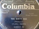BLUES 1920s CLARA SMITH Columbia 14633 (rare one) FOR SALE/DIRTY DOG-- CLEAN
