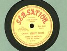 JOHN LEE HOOKER Canal Street Blues on Sensation 26 Blues 78 RPM E-