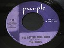 The Grapes   You Better Come Home / When the 4 Winds Blow   Purple garage 45 M-