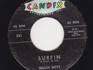 SURF VOCAL  45 RPM - BEACH BOYS On CANDIX RECORDS