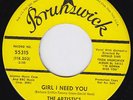 ARTISTICS Girl I Need You RARE *M-* northern soul PROMO 45 crossover LISTEN