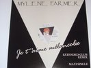 MYLENE FARMER : Disque Maxi Single JE T'AIME MÉLANCOLIE