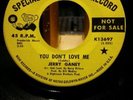 Jerry Ganey - You Don't Love Me / Hi Heel Sneakers - MGM (P)