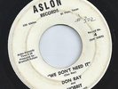 DON RAY AND HOBBIT funk WE DON'T NEED IT texas 45 HEAR