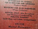 1935 IBERT Concertino da CAMERA SAXOPHONE Marcel Mule CREATOR Philipe Gaubert 78