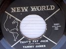 TAMMY JAMES That's Fat Jack / Anymore SOUL R&B Rocker 45 on New World 2001 e1570