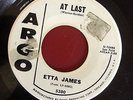 Etta James Argo Promo 45 At Last b/w I Just Want To Make Love To You