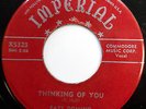 FATS DOMINO 45 Thinking Of You / I Know VG++ Original R&B IMPERIAL 1955 w2622