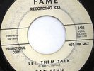 RaRe Soul Popcorn DAN PENN Close To Me b/w Let Them Talk WL PROMO 45 on FAME