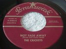 THE CRICKETS (BUDDY HOLLY)-Not Fade Away/Oh Boy-ORIG, MAROON BRUNSWICK LB/NM