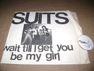 THE SUITS 45 vinyl RARE picture sleeve  w/ button JOLIET IL. BAND Power Pop