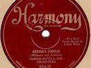 78 rpm Jazz – Jasper Davis & His Orchestra – Harmony 944 - Georgia Gigolo