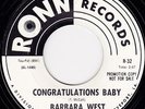 Northern Soul - Barbara West - Congratulations baby - original US Ronn DEMO MINT