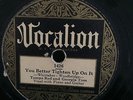 Vocalion 1426 Tampa Red & Georgia Tom TIGHTEN UP ON IT 78 rpm 1929 VG/EE-