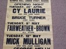 Mick Mulligan George Melly Cy Laurie Signed Original Reading Poster 1959