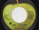 BEATLES 45 AND I LOVE HER LOS ANGELES STAR APPLE RE-ISSUE 5235
