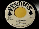 Rare -Leroy Brown- Colour Barrier/Roots Reggae 45 on Flames Label