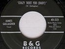 ROCKABILLY JAMES GALLAGHER B&G 223 CRAZY 'BOUT YOU BABY