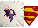 Superman Animated Mondo Death waltz - Version A Red Vinyl DIE CUT screen print B