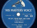 I'M LEFT, YOU'RE RIGHT, SHE'S GONE | Elvis Presley | HMV POP 428 | 10