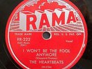 HEARTBEATS 78 I won't be the fool anymore / Wedding bells RAMA Doowop Mg 2