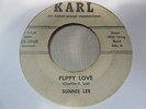 SUNNIE LEE Puppy Love 45 KARL crude country bop girl VG+ plays well rockabilly