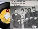 MIRACLES rare black & white PICTURE COVER 45 I'll Try Something New TAMLA e1550
