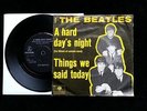 THE BEATLES A Hard Days Night 45/PS Danish Only '64 Rare Parlophone R5160 VG+