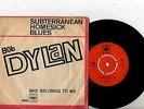 BOB DYLAN 7'' PS Subterranean Denmark CBS1893 NICE CONDITION very rare Danish 45