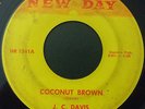 J.C DAVIS 'Coconut Brown' B/W 'Buttered Popcorn' On NEW DAY (Rare Ohio Funk 45)