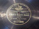78 TOURS DISQUE GRAMOPHONE GC 2 32596 - ROMÉO ET JULIETTE ( GOUMOND ) - AFFRE