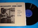 VINTAGE BLUES LP MISSISSIPPI JOHN HURT 'Folk Songs & Blues' 1963 R & J EXC