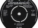 THE WHO - MY GENERATION - ORIGINAL 1965 UK VINYL SINGLE ON BRUNSWICK - NICE EX