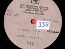 DAVID ESSEX - Rock On - RARE - CBS - UK - One-sided Mono Acetate Record