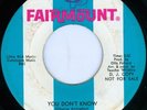 SHIRLEY VAUGHN You Don't Know NORTHERN SOUL 45 on FAIRMOUNT STRONG VG+