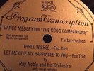 DEPRESSION DANCE Ray Noble Or rare 33 1/3 Program Transcription Victor 16031 E
