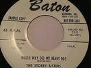 RARE R&B DOO-WOP PROMO 45/ THE STOREY SISTERS 