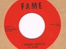 JIMMY HUGHES I want justice / I'm getting better Fame F 6404 Great 60's soul