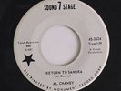 AL CHANEY: Return To Sandra / That's Why I Want You 45 (dj) Oldies