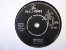 YESTERDAY - THE BEATLES UK EXPORT SINGLE 1965 DP 563