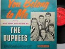 THE DUPREES You Belong To Me 1962 first pressing DOOWOP mono LP Coed LPC-905 Mg