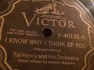 HOT JAZZ 78 RPM Victor 40133 TAL HENRY N Carolinians I Know WHy I Think of U V+