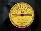 Vintage 78 RPM Record on SUN 241 Johnny Cash: I Walk The Line /Get Rhythm V+/V+