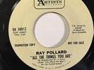 Ray Pollard - All The Things You Are / It's A Sad Thing 45 rpm UA 50012 VG Soul