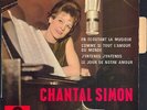 CHANTAL SIMON french Girl 60's RARE 45T interprète FERRAT / Pochette Dédicacée