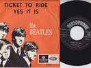 The BEATLES * Ticket To Ride * 1965 Belgian 45 * Exclusive Picture Sleeve