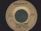 SANDRA PHILIPS when midnight comes/you succeeded SOUL FUNK 45 on BROADWAY