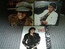 Michael Jackson LP's. Got to be There, Thriller, Bad. VG.