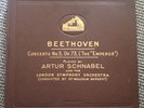 BEETHOVEN CONCERTO No.5 Op.73 THE EMPEROR BY ARTUR SCHNABEL 5LP SET 1930's